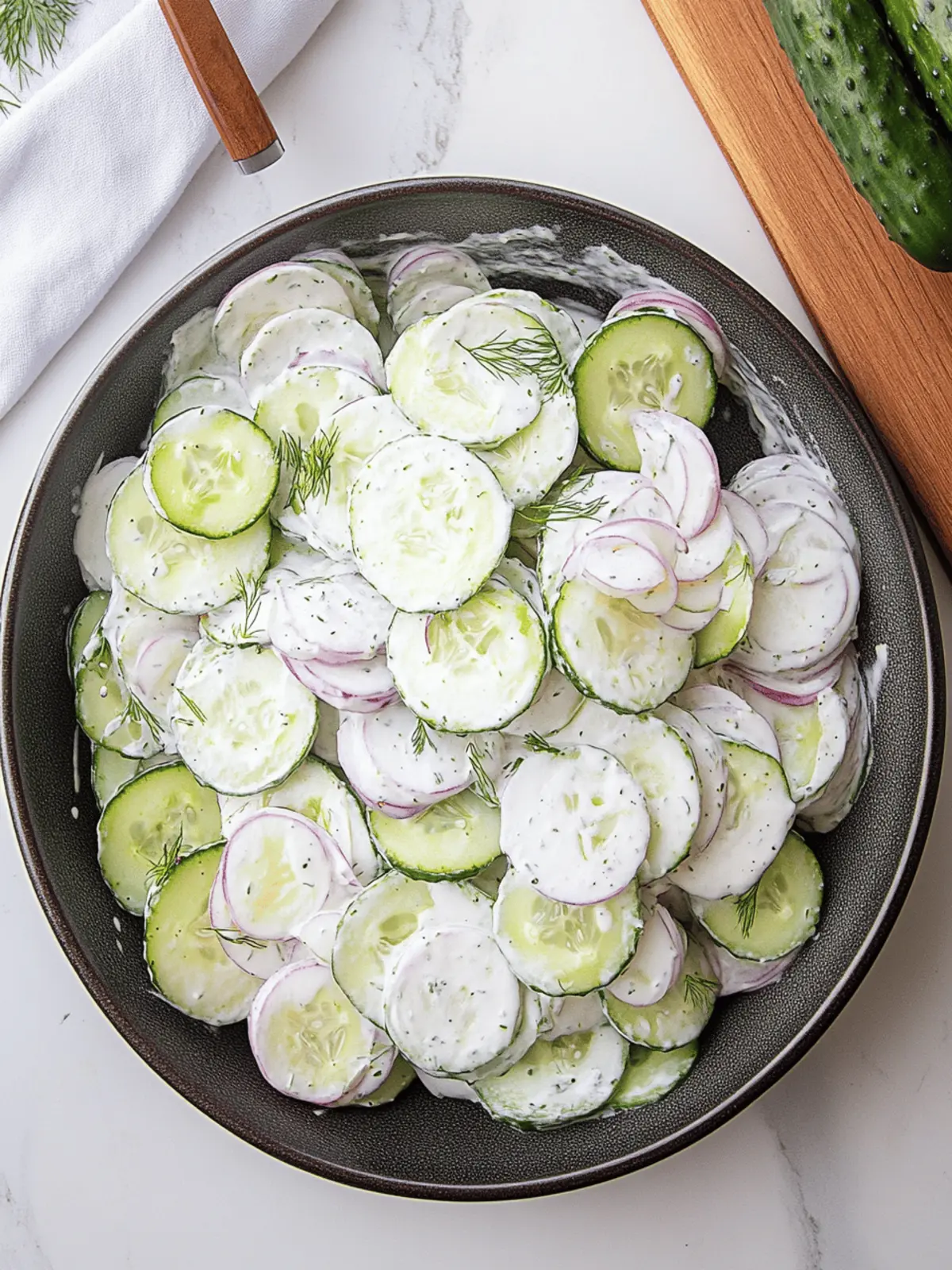 best Creamy Cucumber Salad