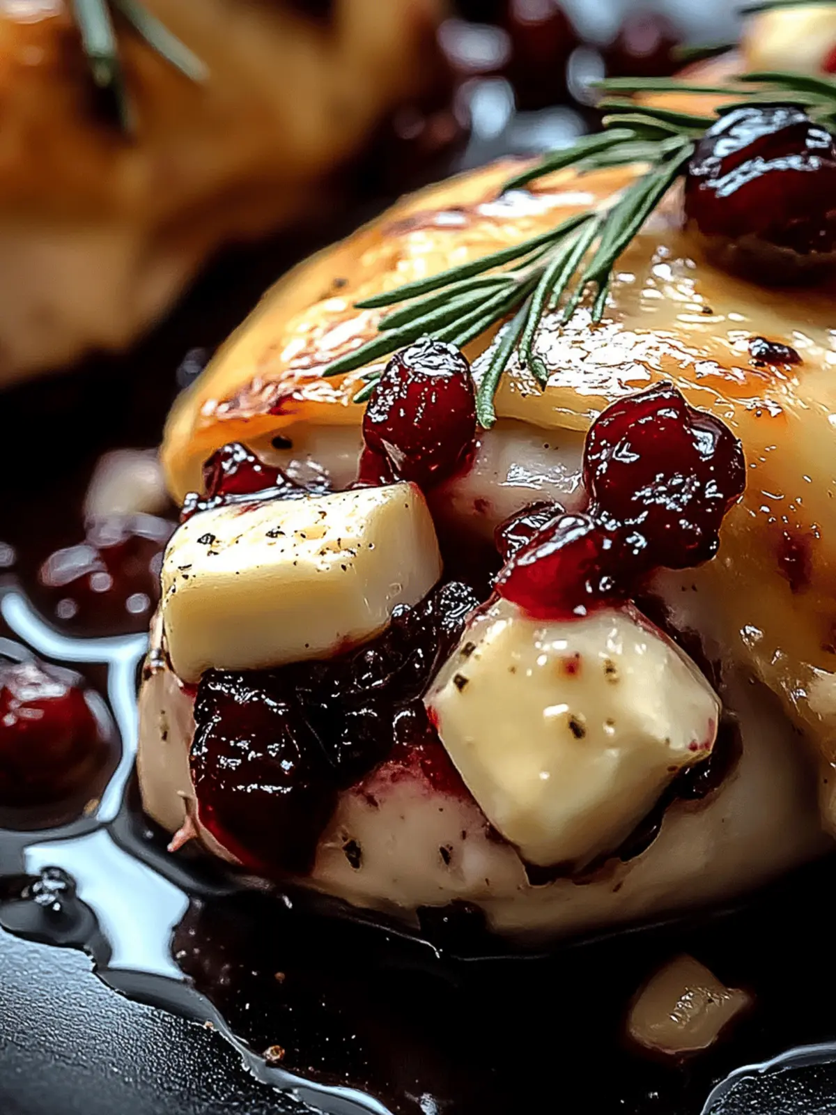 Cranberry Brie Stuffed Chicken