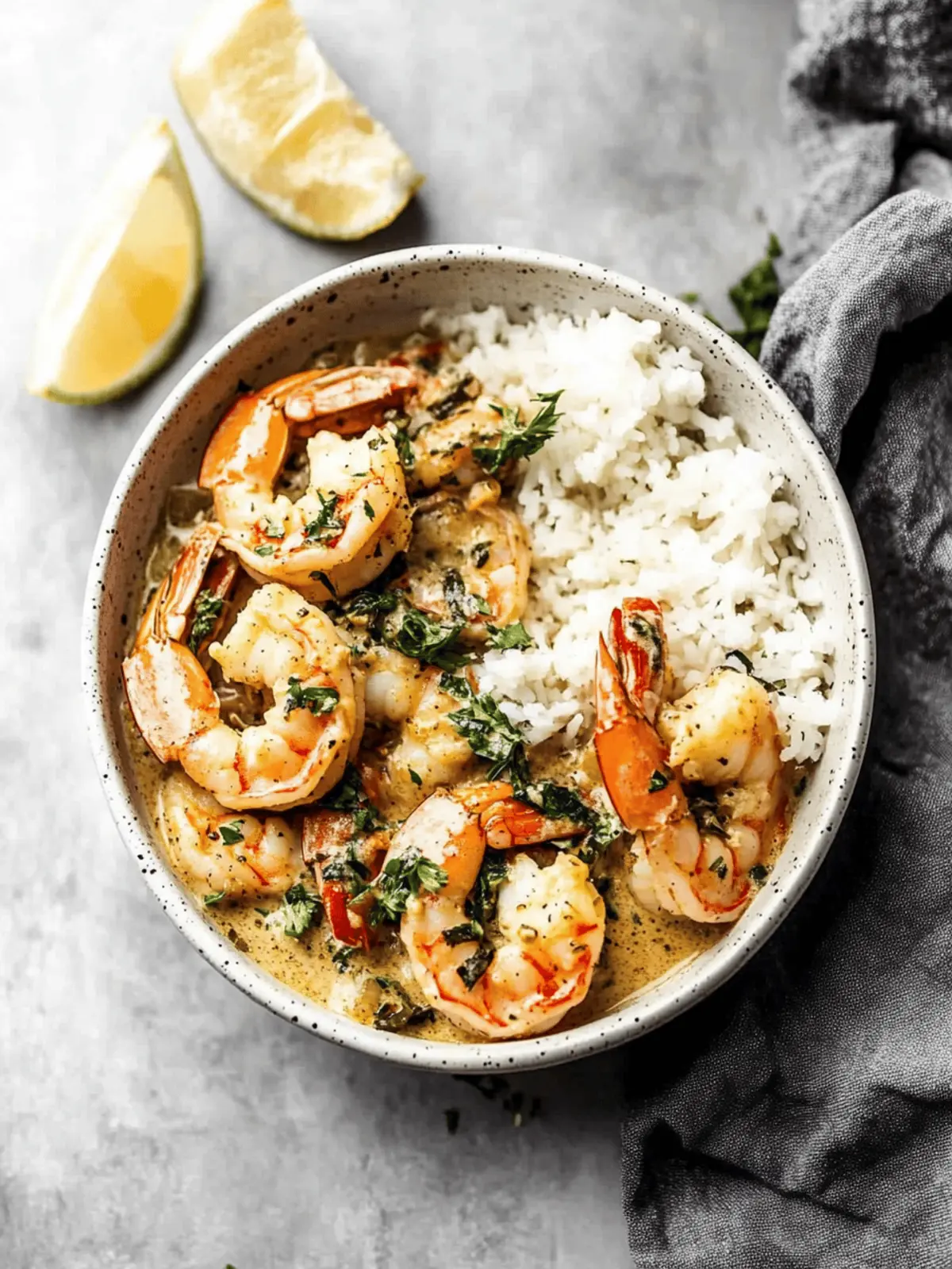 One Pan Creamy Garlic Shrimp