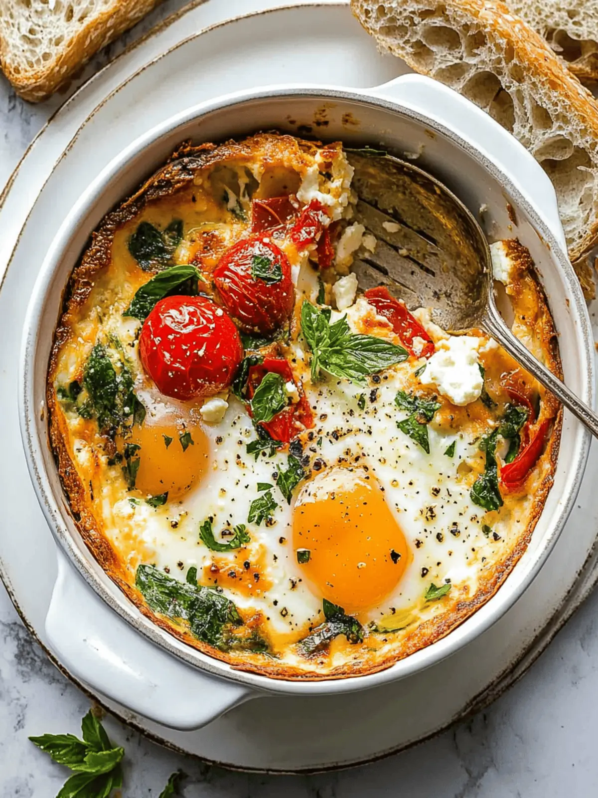 Baked Feta Eggs