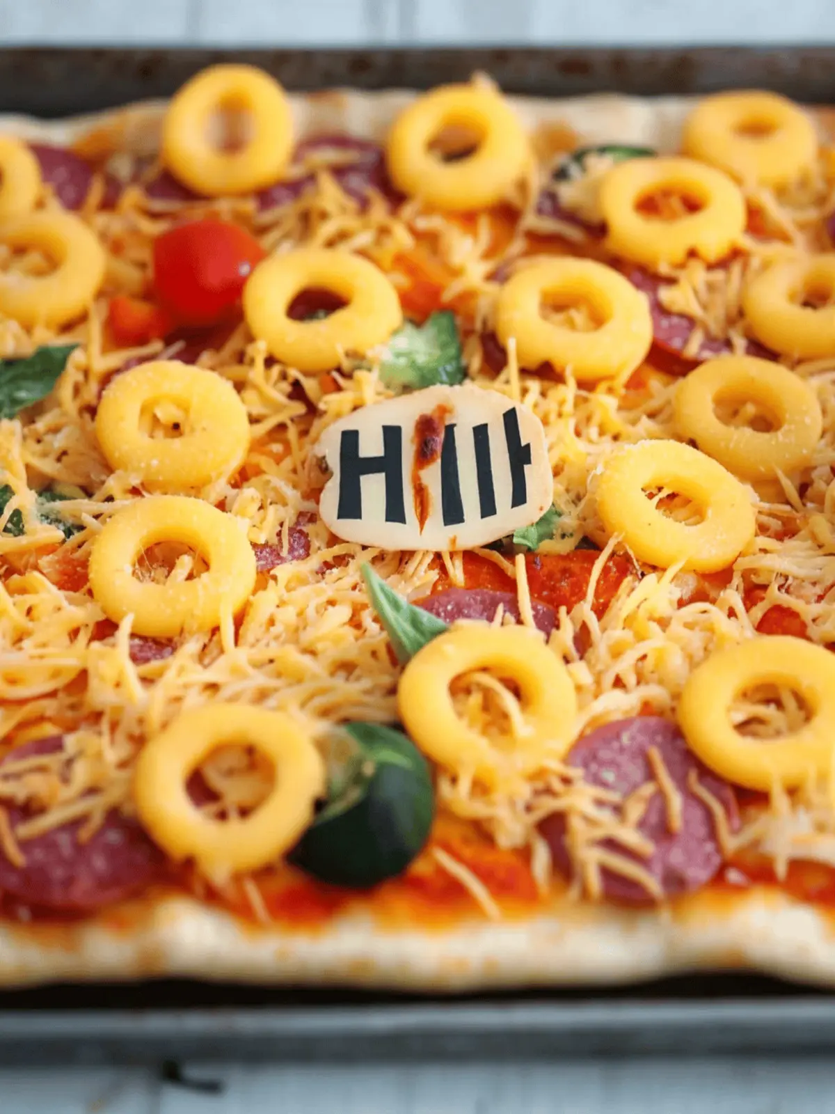 Halloween Veggie Pizza