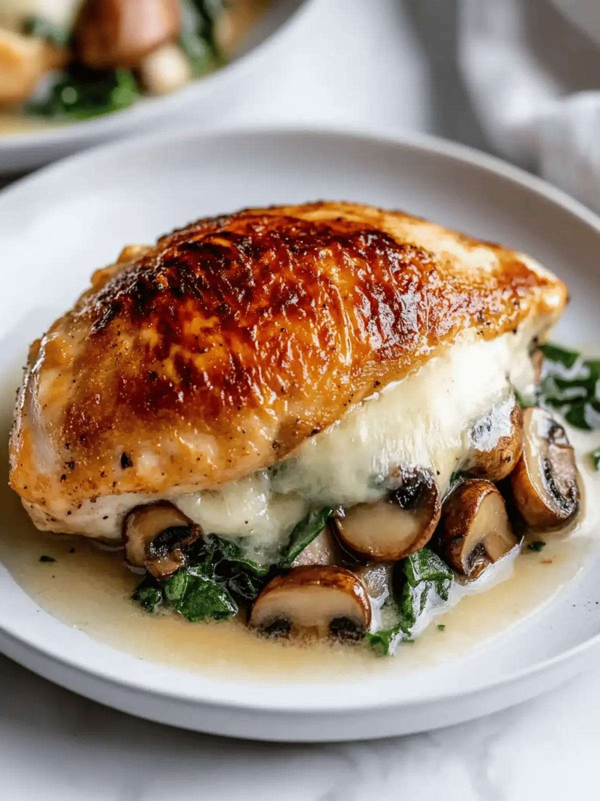 Mushroom Stuffed Chicken Breast