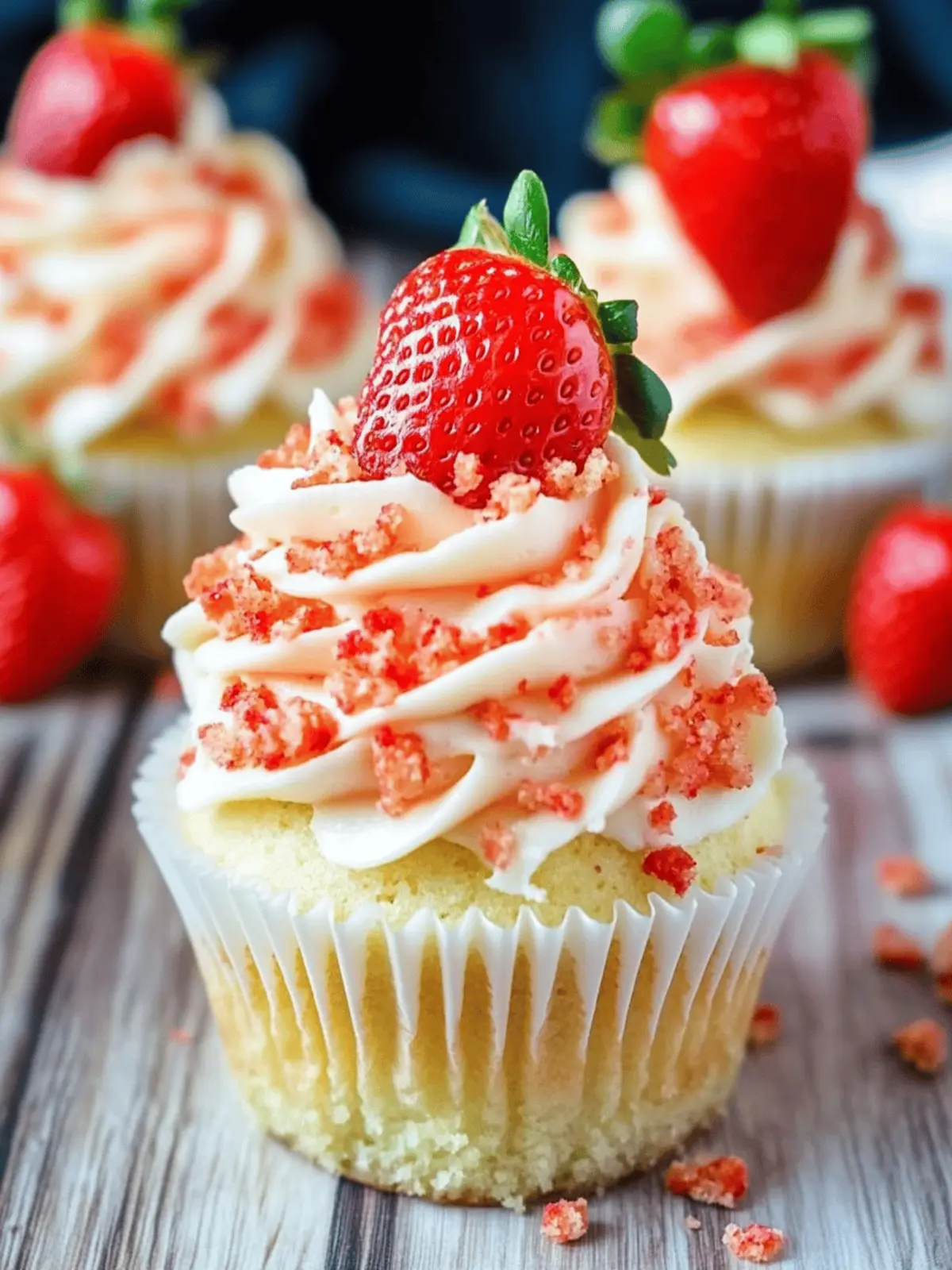 Strawberry Crunch Cupcakes