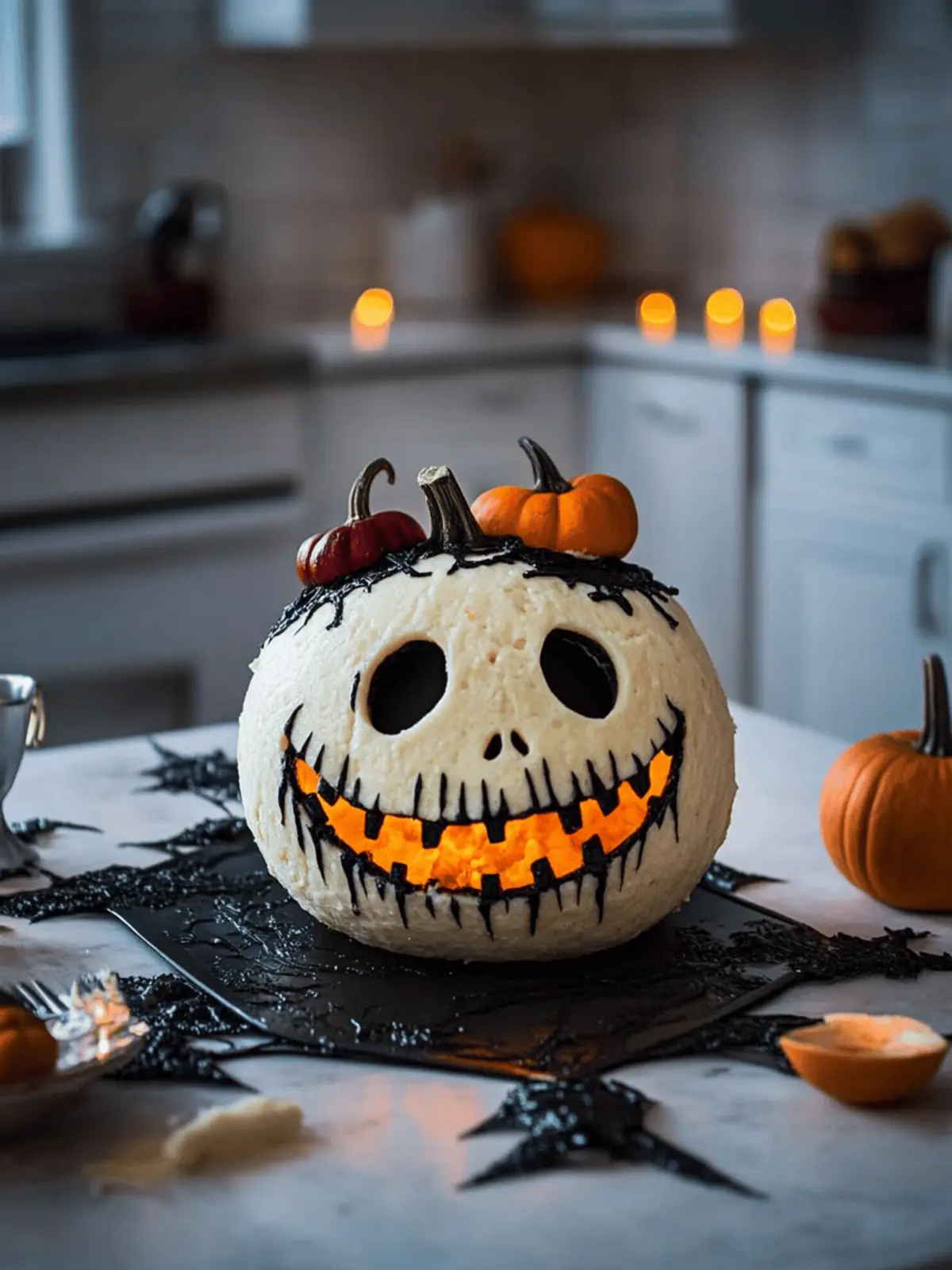 Skellington Cheese Ball Appetizer