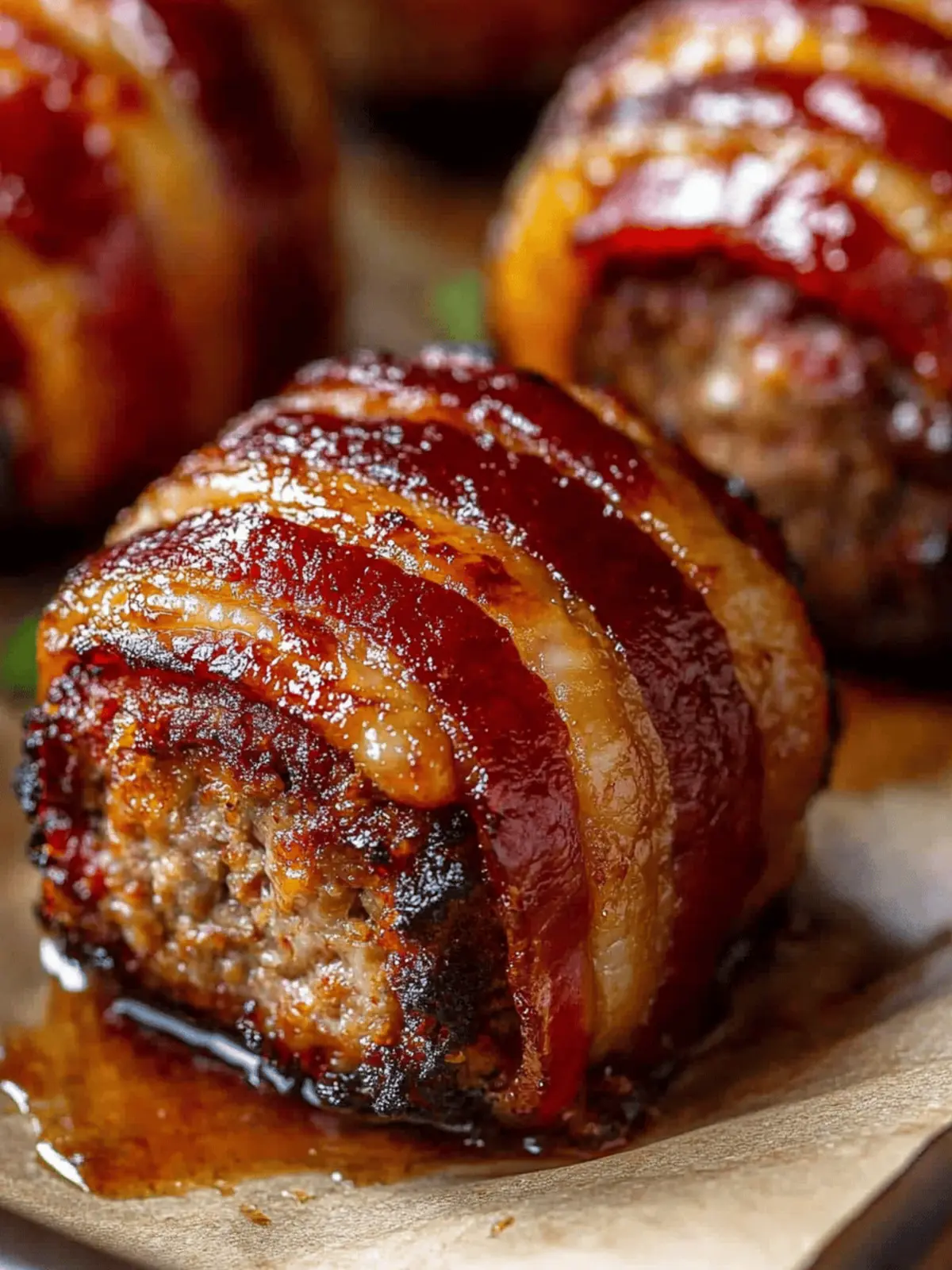 Bacon-Wrapped Mini Meatloaves