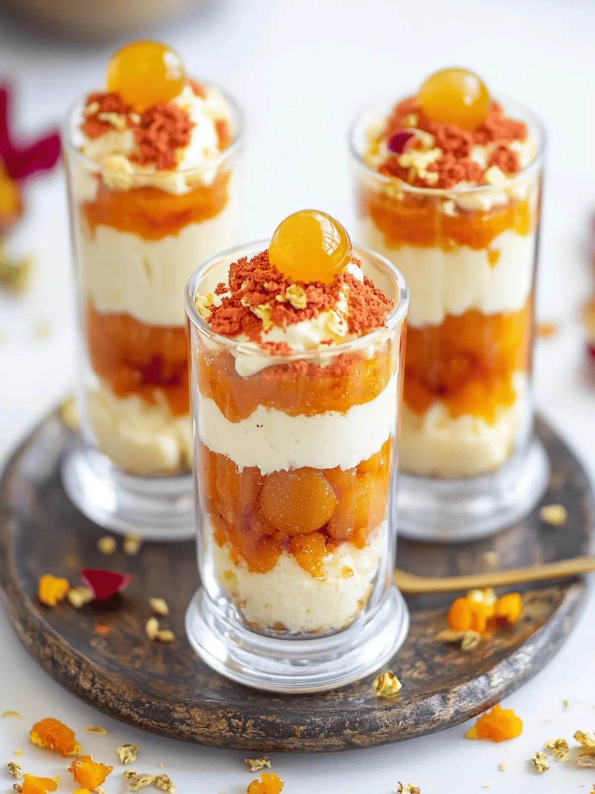 Motichoor Ladoo Cheesecake Parfait
