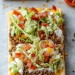 Crescent Roll Taco Pizza