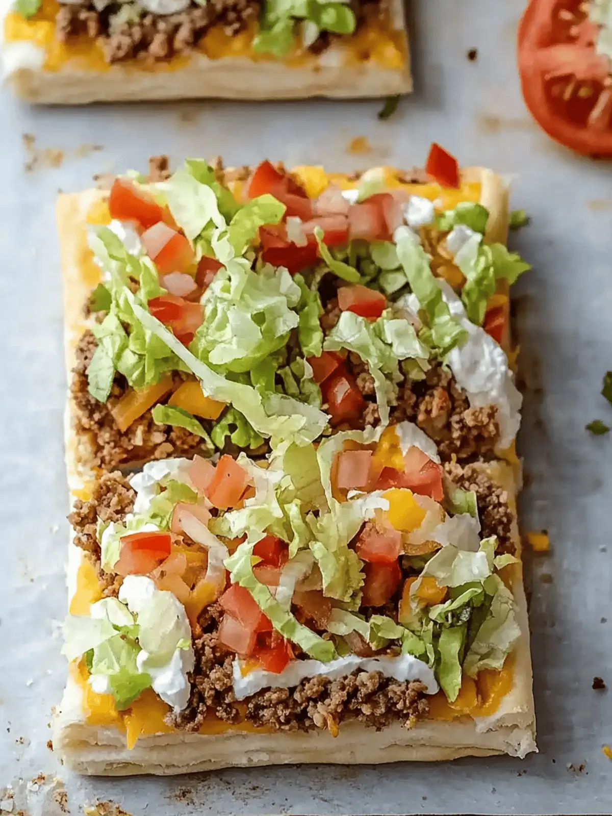 Crescent Roll Taco Pizza