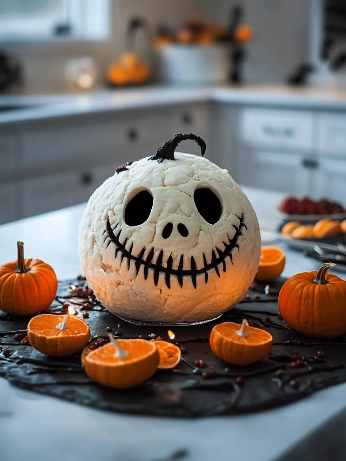 Skellington Cheese Ball Appetizer