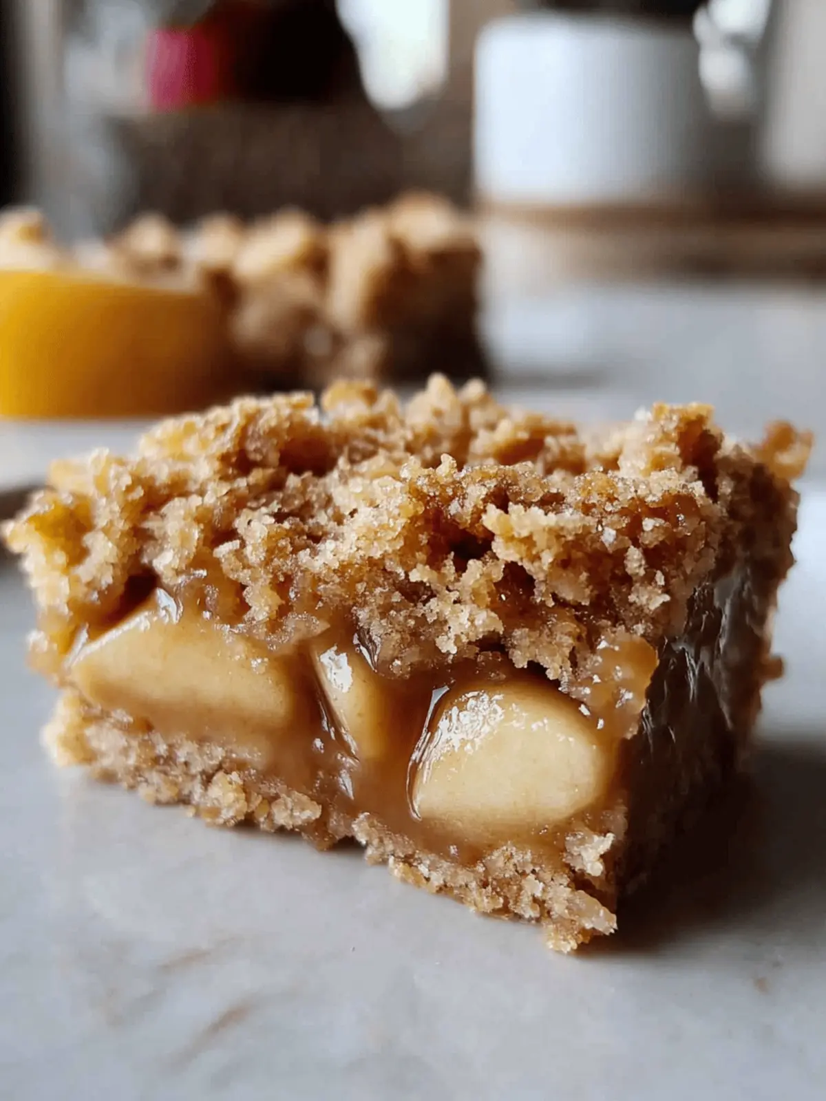 Salted Caramel Apple Crumble Bars
