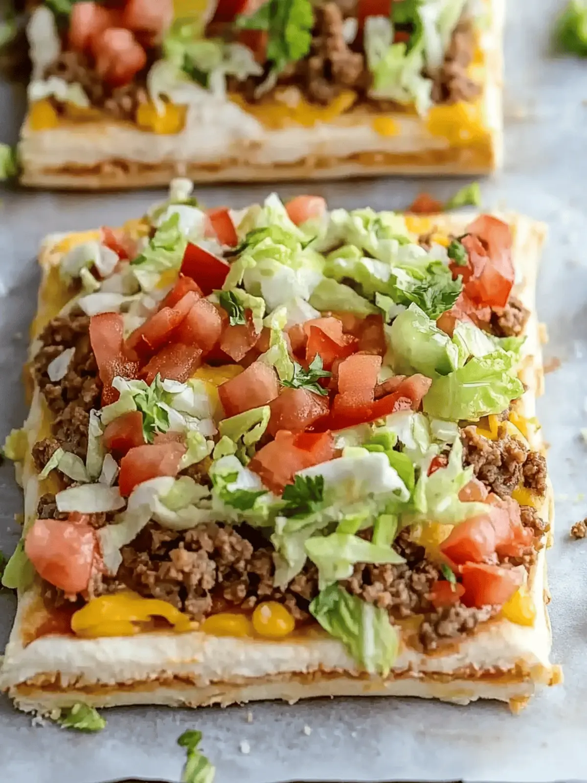 Crescent Roll Taco Pizza
