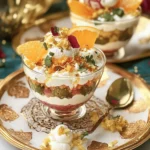 Orange Dahi Vada Layer Chaat