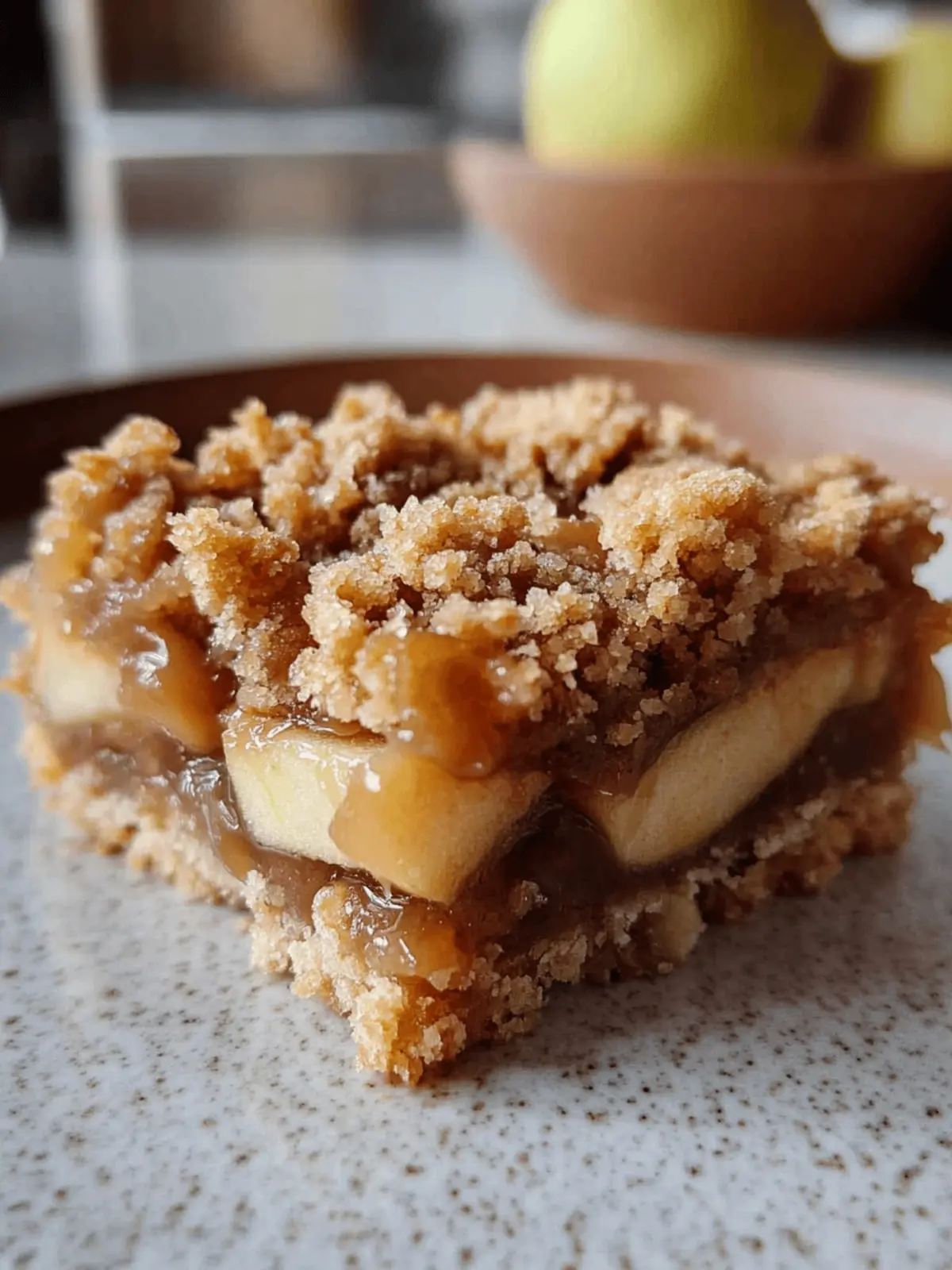 Salted Caramel Apple Crumble Bars