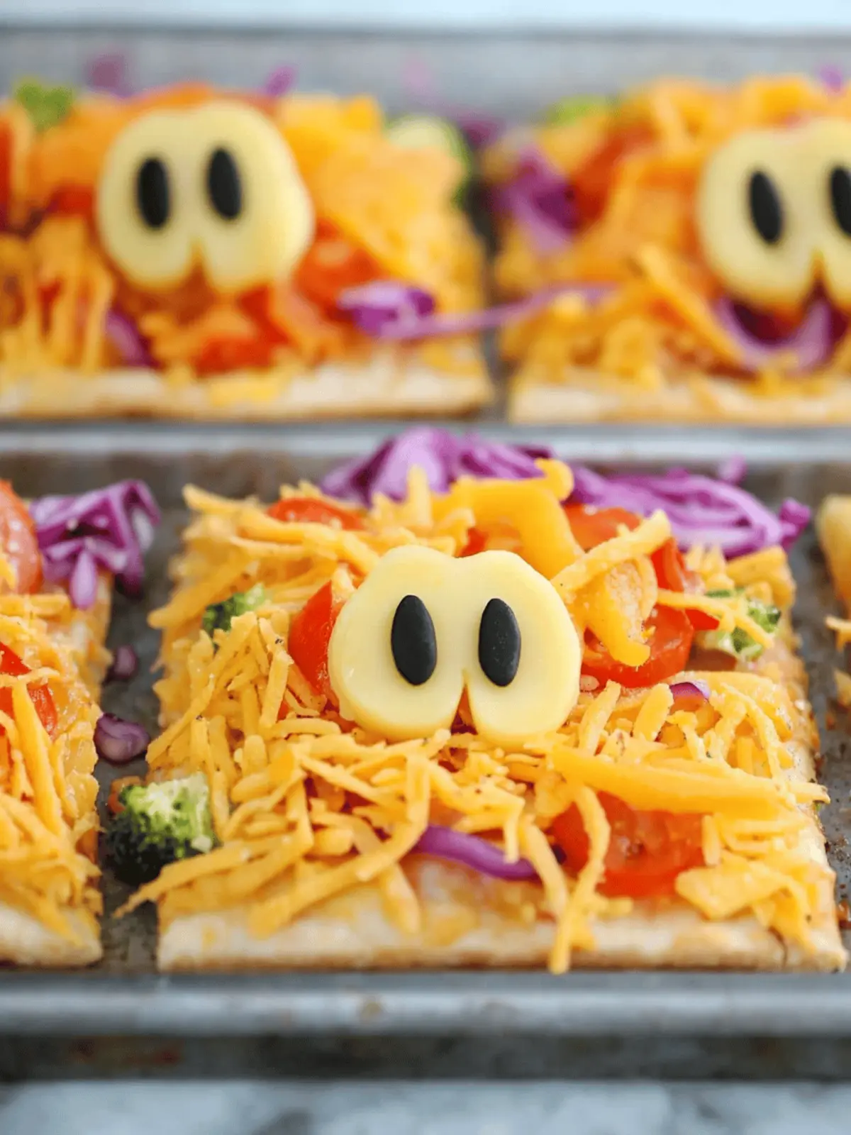 Halloween Veggie Pizza