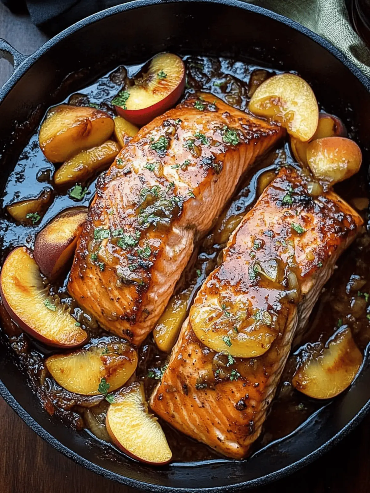 Bourbon Peach Roasted Salmon