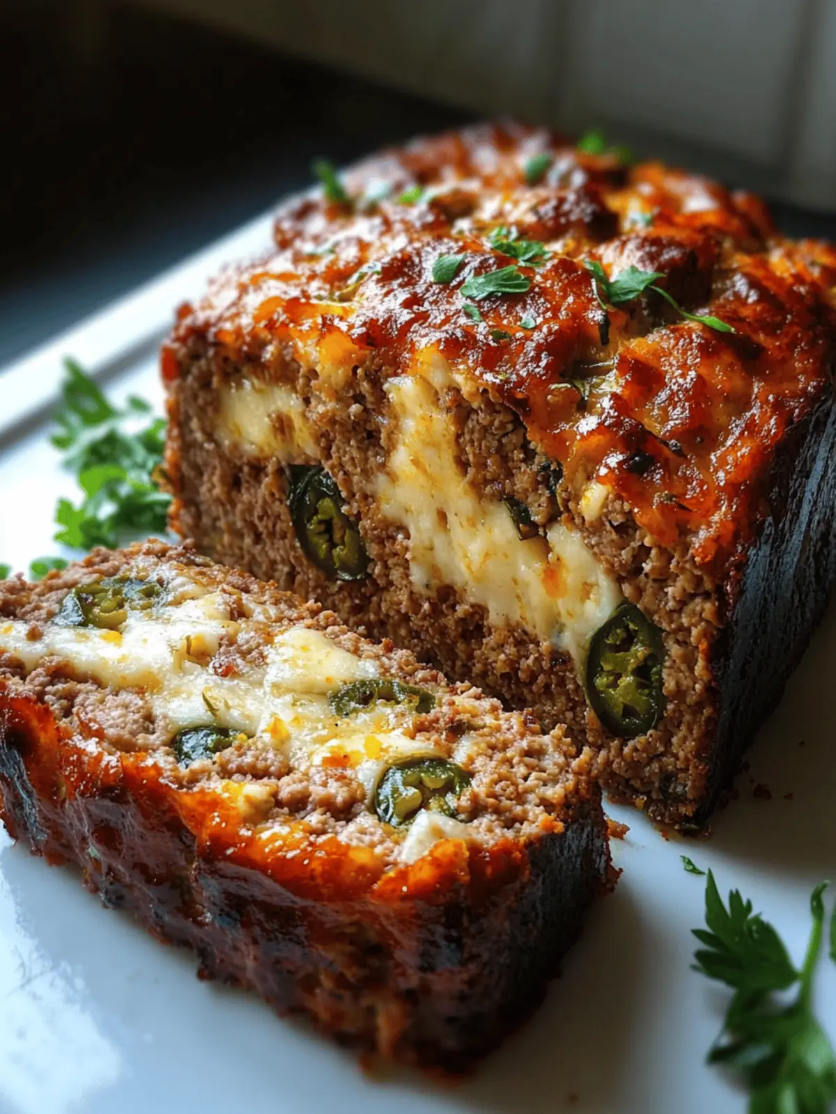 Smoky Jalapeno Popper Meatloaf