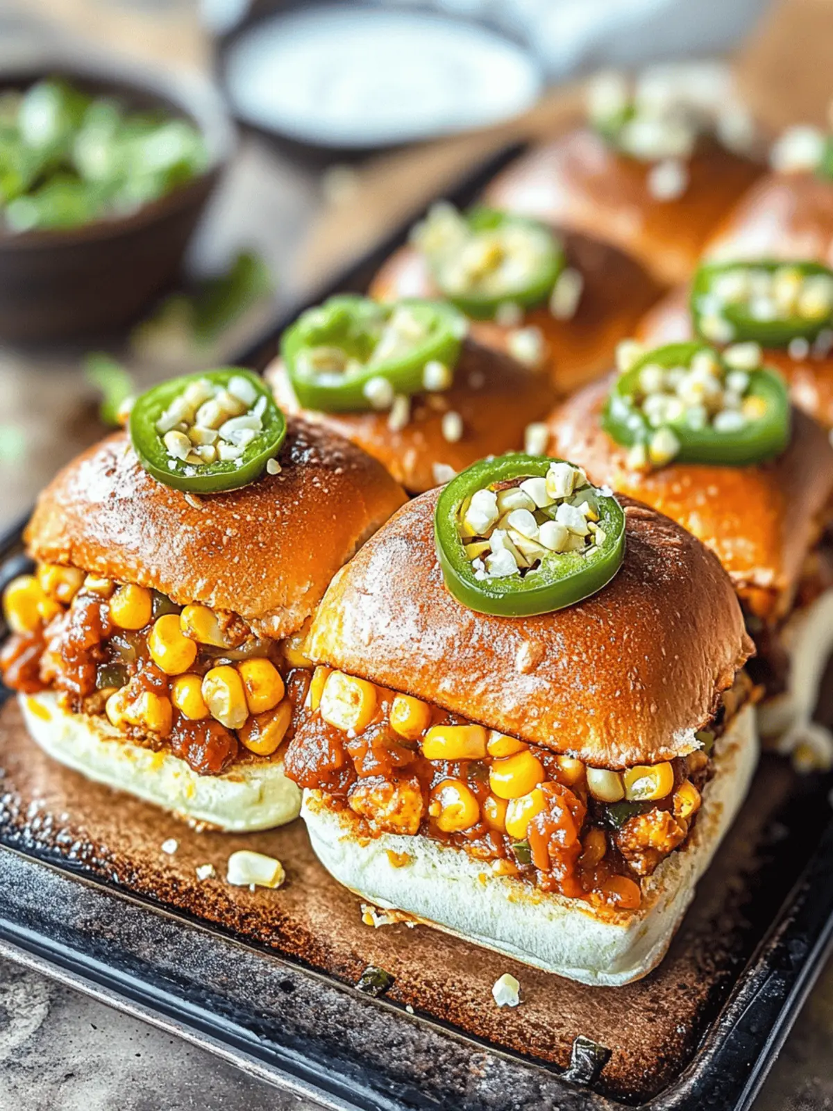 Mexican Paneer & Corn Sliders