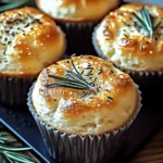 Garlic Rosemary Focaccia Muffins