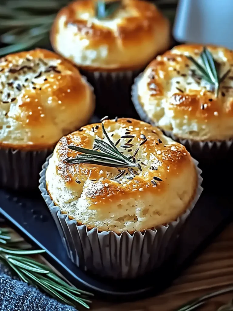 Garlic Rosemary Focaccia Muffins