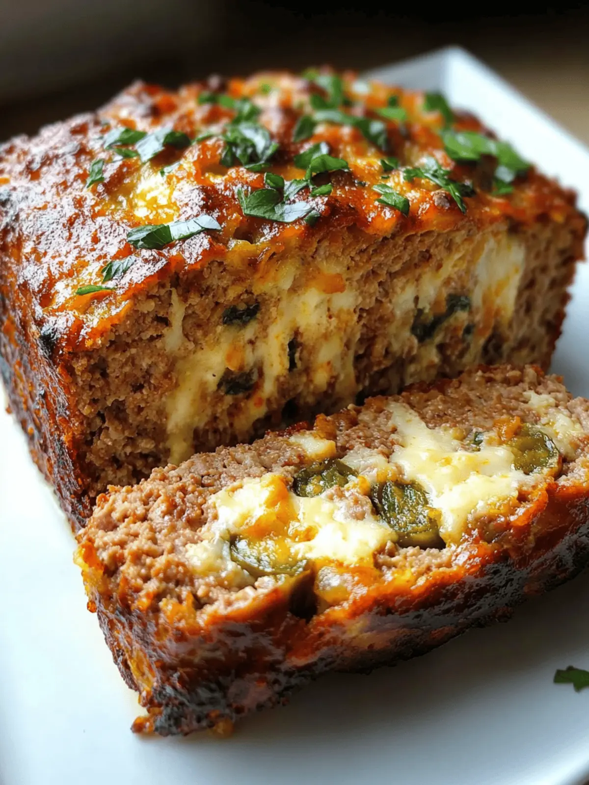 Smoky Jalapeno Popper Meatloaf