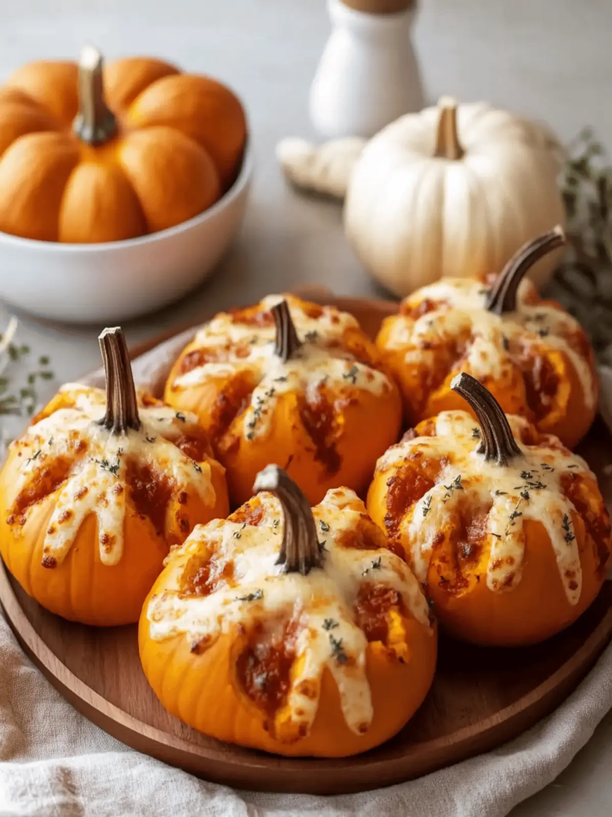 Pizza-Stuffed Pumpkins