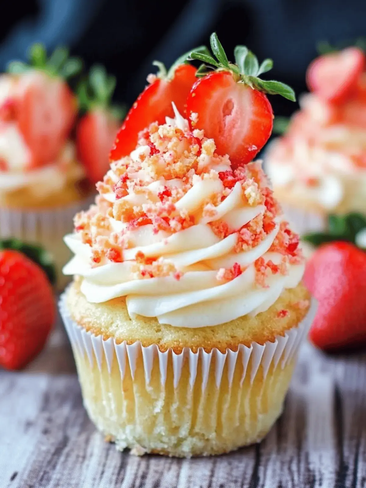 Strawberry Crunch Cupcakes