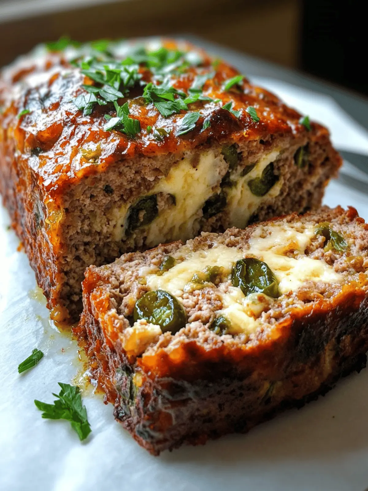Smoky Jalapeno Popper Meatloaf