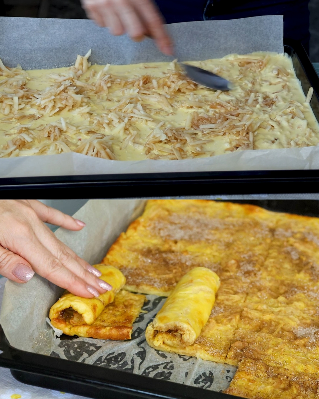 Oven-Baked Apple Pancake Rolls with Cinnamon Sugar