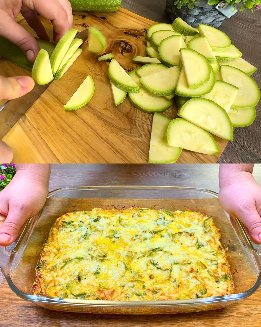 Zucchini and Vegetable Egg Bake with Cheese