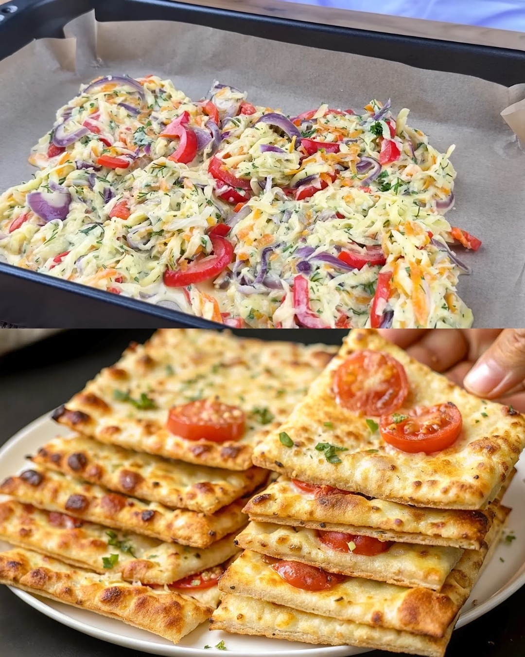 Vegetable and Potato Bake with Yogurt-Parsley Sauce