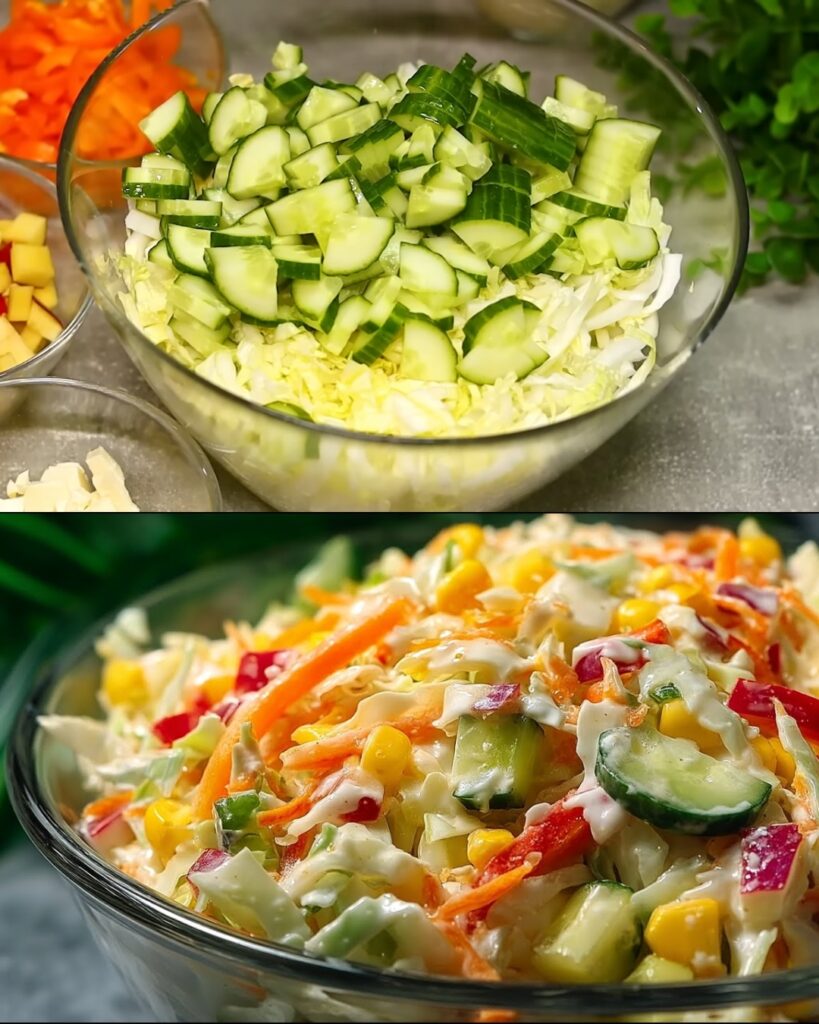 Chinese Cabbage Salad with Yogurt Dressing