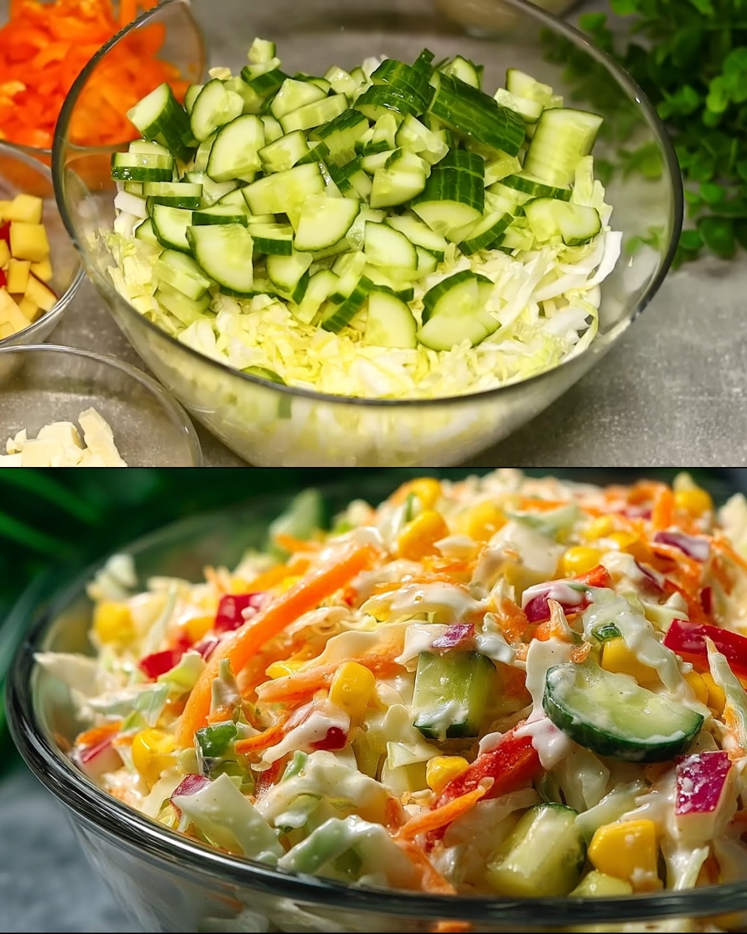 Chinese Cabbage Salad with Yogurt Dressing