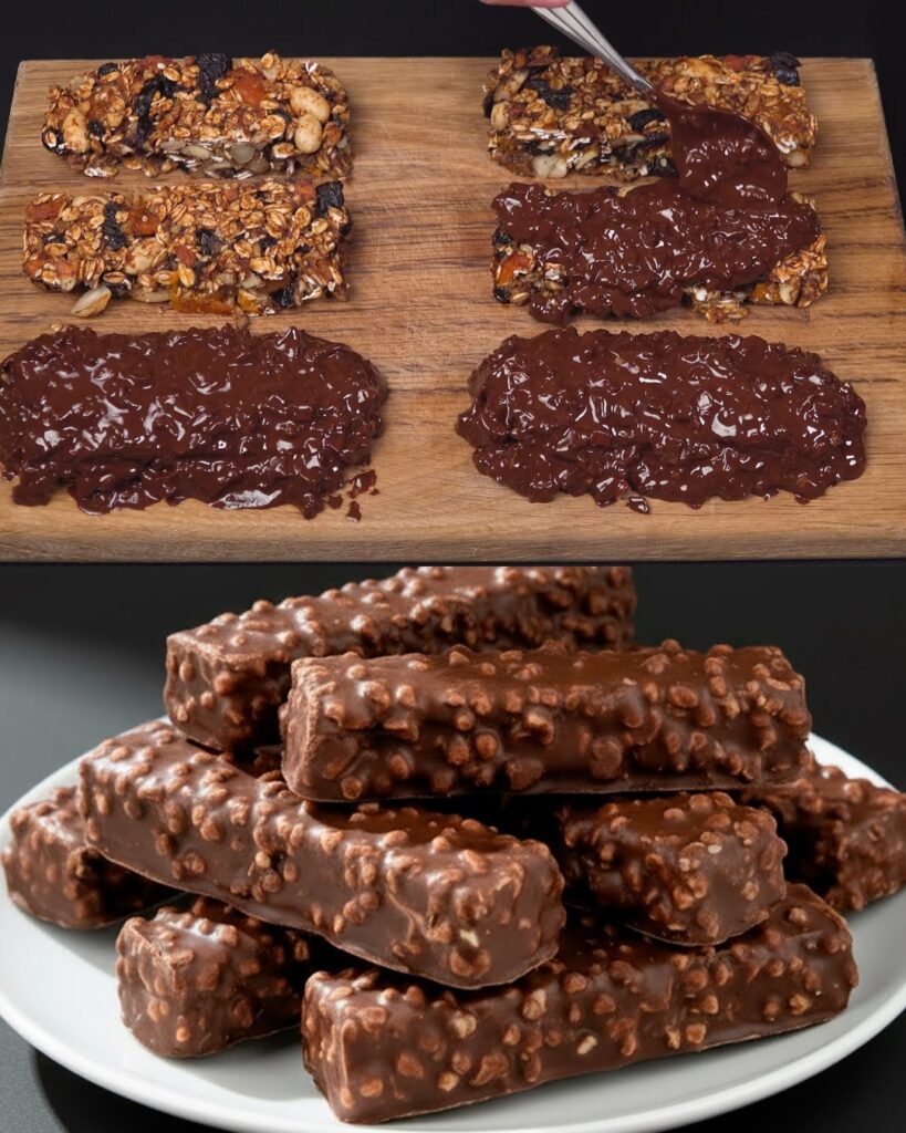 Healthy No-Sugar Banana Oatmeal Bars with Dark Chocolate
