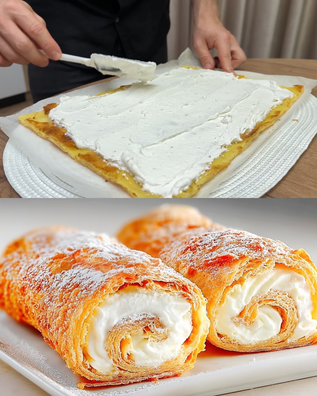 CREAMY BANANA PUFFS WITH LEMON CONDENSED MILK CREAM