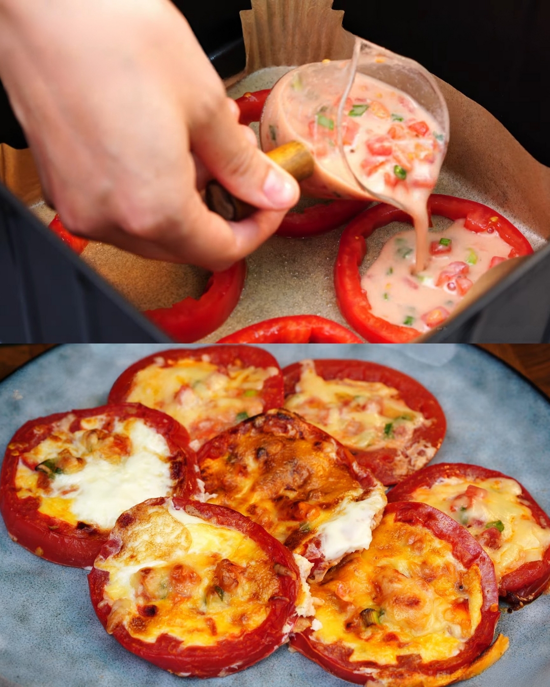 Tomato and Cheese Egg Fritters