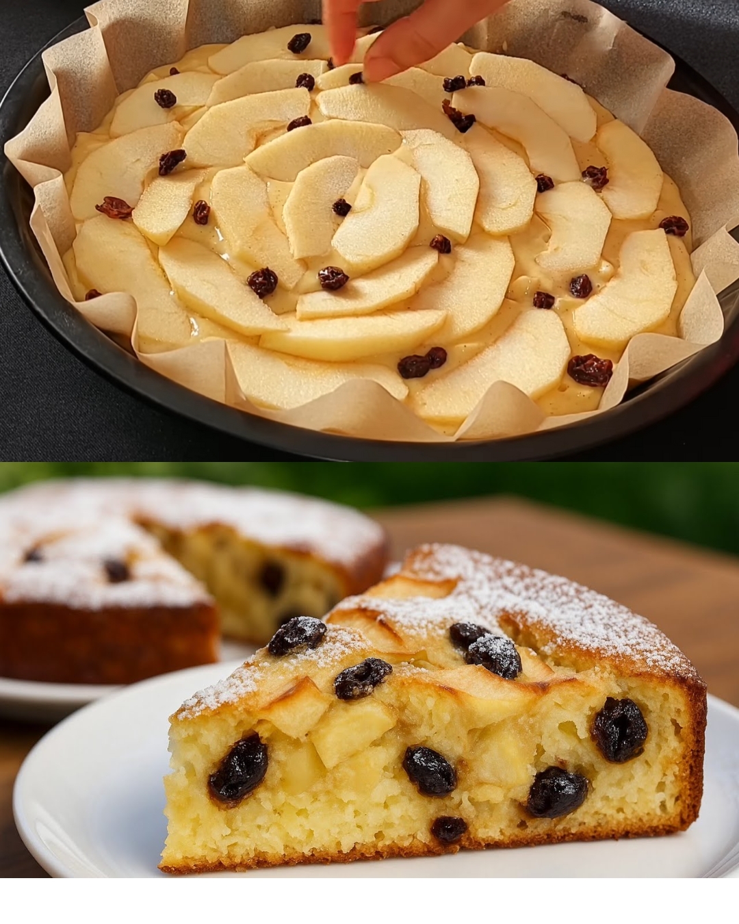 Apple and Raisin Soft Cake