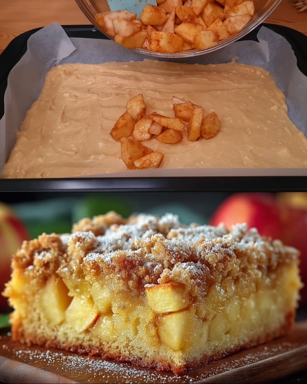 German Apple Crumble Cake