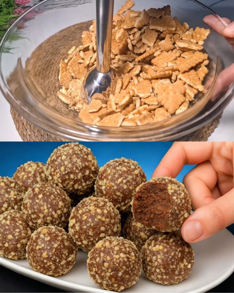 No-Bake Chocolate Biscuit Cake with Condensed Milk and Peanuts