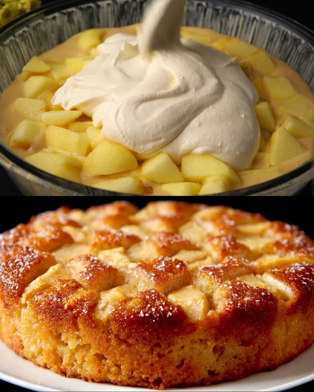 Apple Ricotta Cake with Almond Flakes