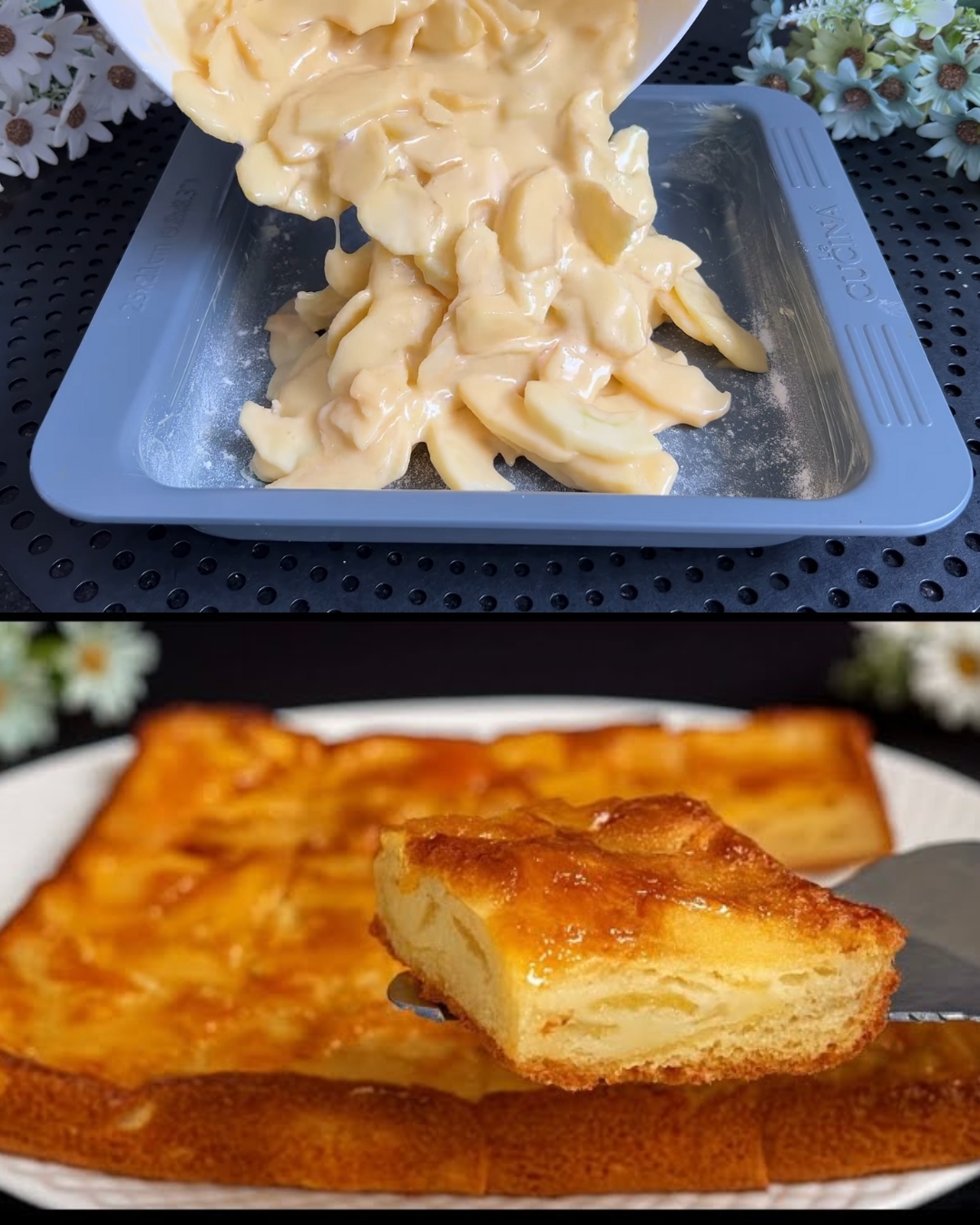 APPLE CAKE WITH APRICOT JAM GLAZE