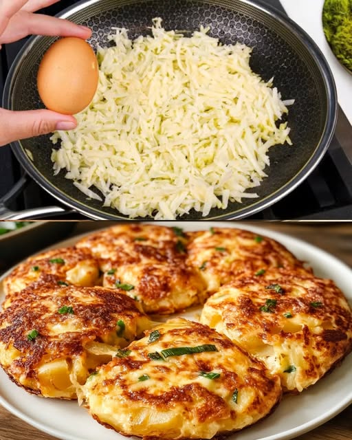 Crispy Potato and Mozzarella Fritters with Green Onions