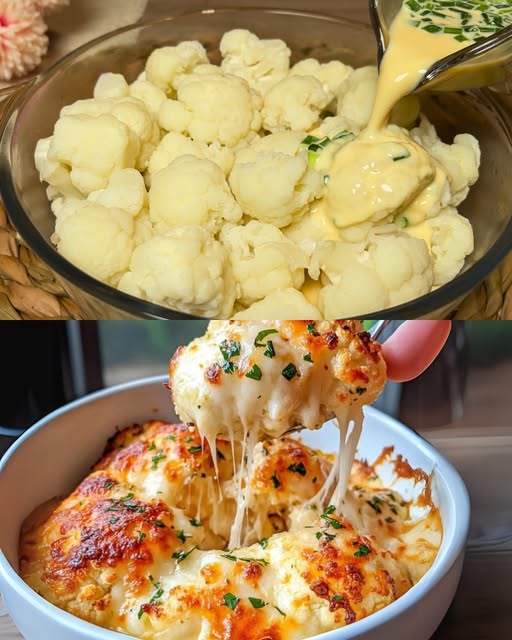Cheesy Roasted Cauliflower Delight