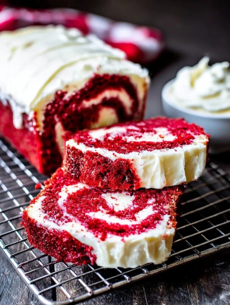 Red Velvet Cheesecake Loaf Cake