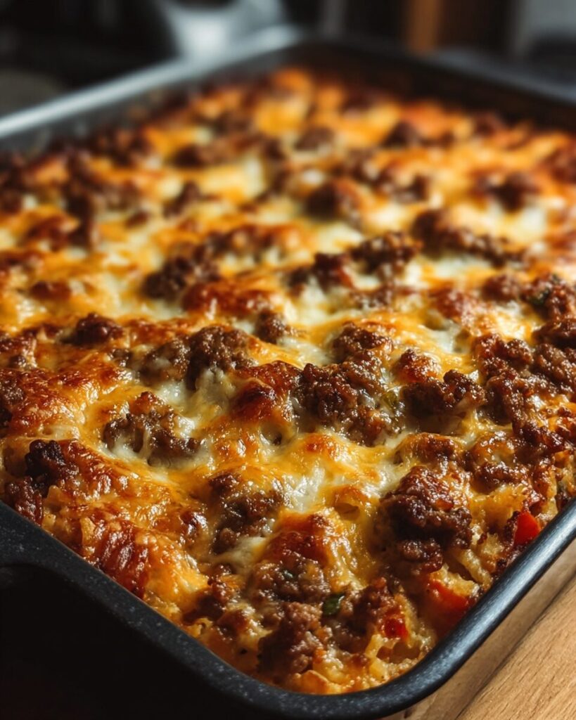 Cheesy Ground Beef Casserole