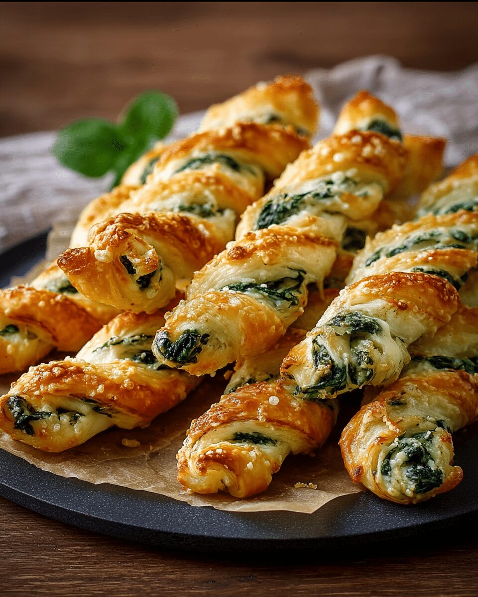 Parmesan and Spinach Cheese Twists
