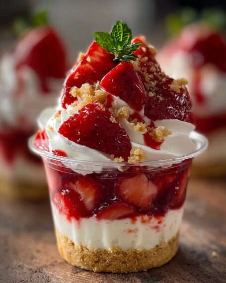 Strawberry Shortcake Cheesecake Cups