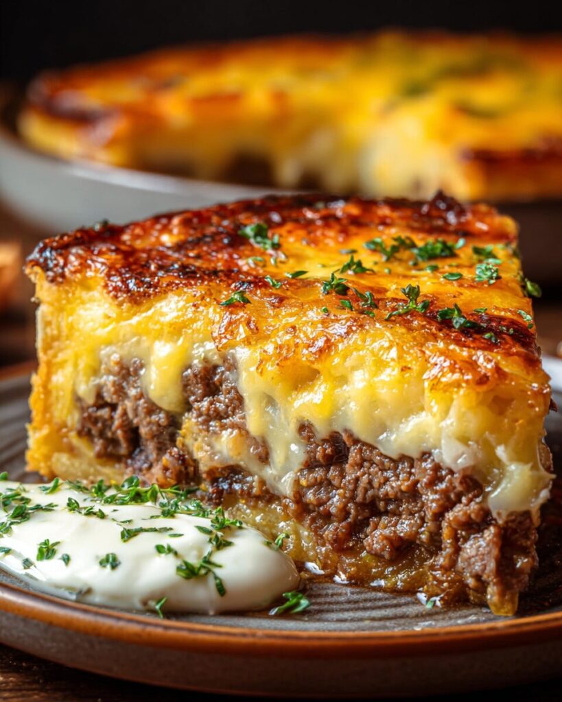 Impossible Cheeseburger Pie