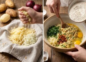 When you have potatoes and onions at home, make these golden fritters 2 When you have potatoes and onions at home, make these golden fritters