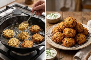 When you have potatoes and onions at home, make these golden fritters 3 When you have potatoes and onions at home, make these golden fritters