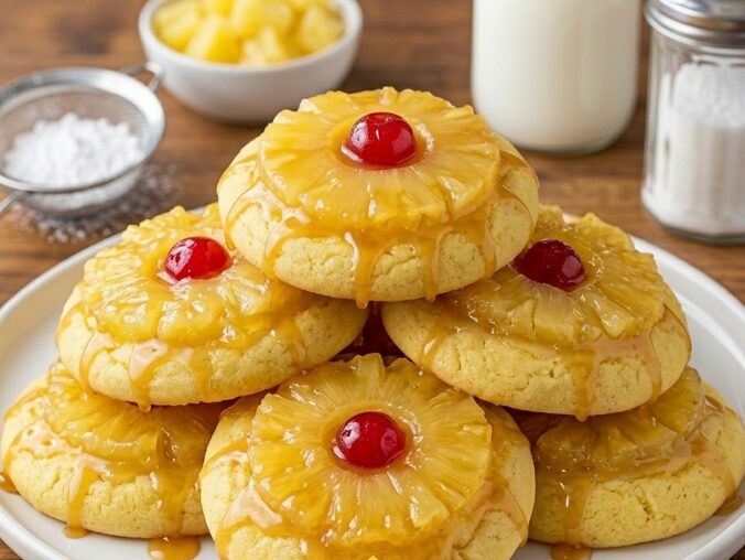 Pineapple Glazed Sugar Cookies : A Tropical Twist on a Classic Favorite finished dish
